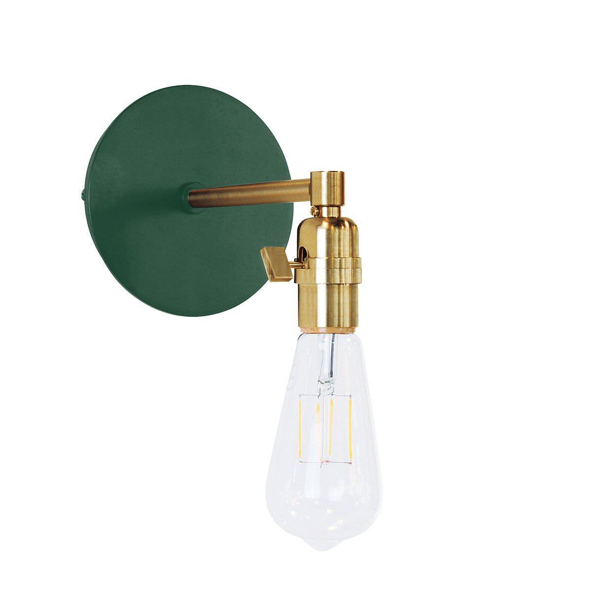 Montclair Light Works - SCM400-42-91 - One Light Wall Sconce - Uno - Forest Green with Brushed Brass