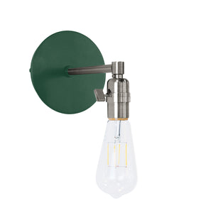 Montclair Light Works - SCM400-42-96 - One Light Wall Sconce - Uno - Forest Green with Brushed Nickel