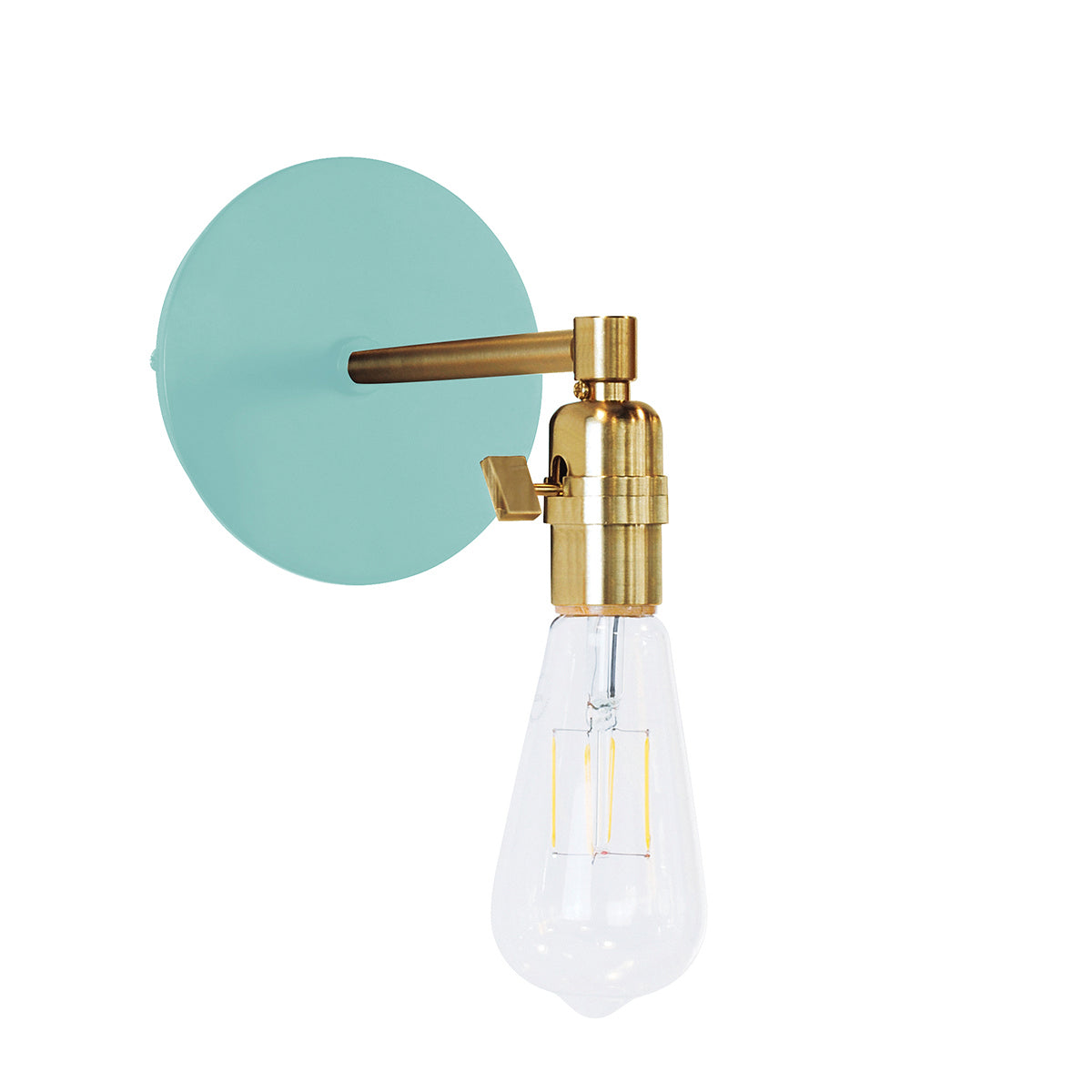 Montclair Light Works - SCM400-48-91 - One Light Wall Sconce - Uno - Sea Green with Brushed Brass