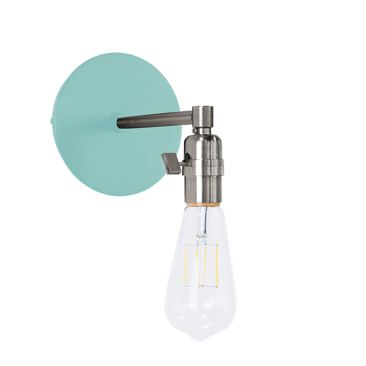 Montclair Light Works - SCM400-48-96 - One Light Wall Sconce - Uno - Sea Green with Brushed Nickel