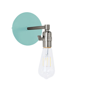 Montclair Light Works - SCM400-48-96 - One Light Wall Sconce - Uno - Sea Green with Brushed Nickel