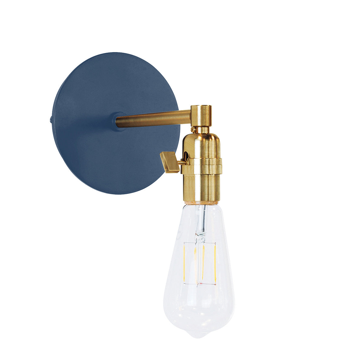 Montclair Light Works - SCM400-50-91 - One Light Wall Sconce - Uno - Navy with Brushed Brass