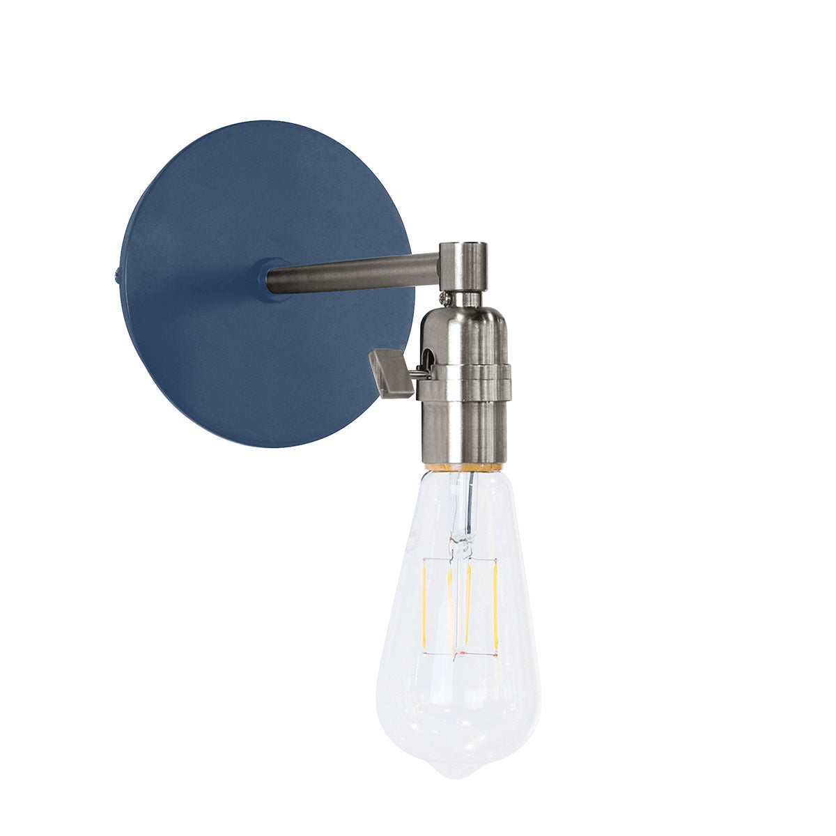 Montclair Light Works - SCM400-50-96 - One Light Wall Sconce - Uno - Navy with Brushed Nickel