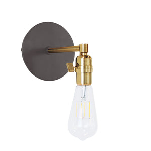 Montclair Light Works - SCM400-51-91 - One Light Wall Sconce - Uno - Architectural Bronze with Brushed Brass