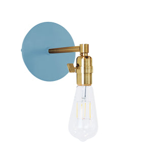 Montclair Light Works - SCM400-54-91 - One Light Wall Sconce - Uno - Light Blue with Brushed Brass