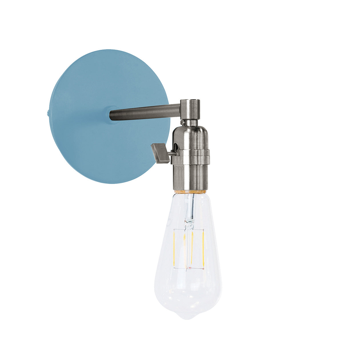 Montclair Light Works - SCM400-54-96 - One Light Wall Sconce - Uno - Light Blue with Brushed Nickel