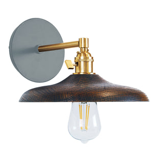 Montclair Light Works - SCM410-40-91 - One Light Wall Sconce - Uno - Slate Gray with Brushed Brass