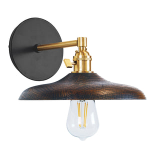 Montclair Light Works - SCM410-41-91 - One Light Wall Sconce - Uno - Black with Brushed Brass