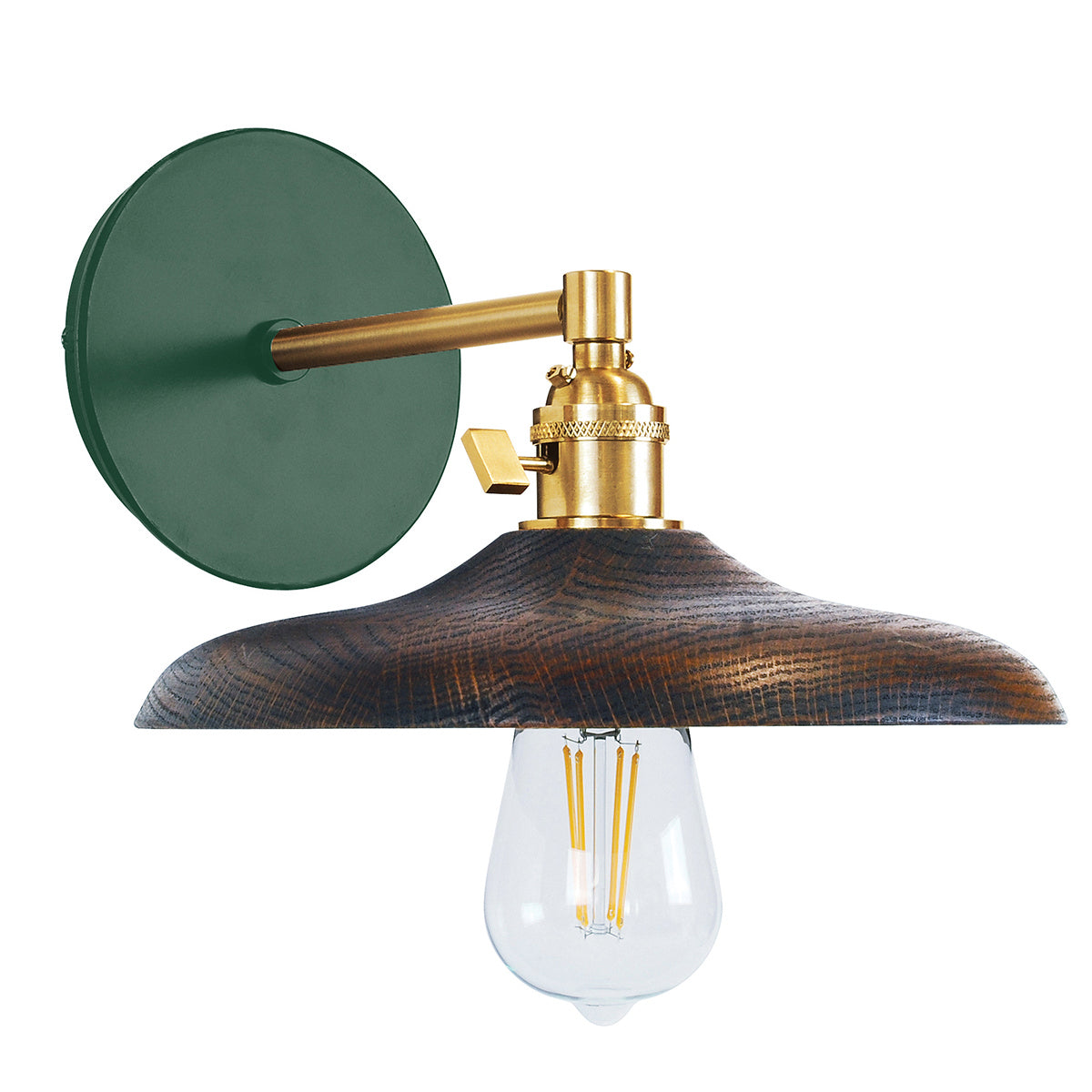 Montclair Light Works - SCM410-42-91 - One Light Wall Sconce - Uno - Forest Green with Brushed Brass