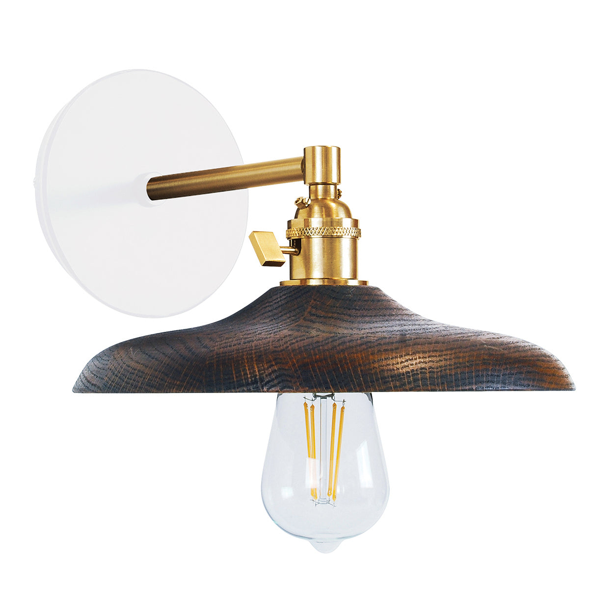 Montclair Light Works - SCM410-44-91 - One Light Wall Sconce - Uno - White with Brushed Brass