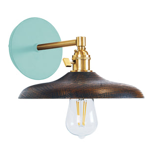 Montclair Light Works - SCM410-48-91 - One Light Wall Sconce - Uno - Sea Green with Brushed Brass