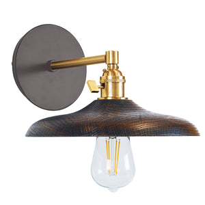 Montclair Light Works - SCM410-51-91 - One Light Wall Sconce - Uno - Architectural Bronze with Brushed Brass