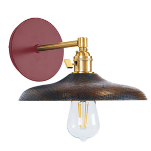 Montclair Light Works - SCM410-55-91 - One Light Wall Sconce - Uno - Barn Red with Brushed Brass