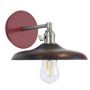 Montclair Light Works - SCM410-55-96 - One Light Wall Sconce - Uno - Barn Red with Brushed Nickel