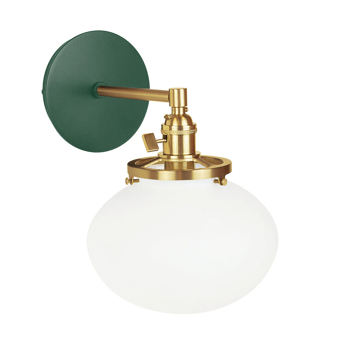 Montclair Light Works - SCM411-42-91 - One Light Wall Sconce - Uno - Forest Green with Brushed Brass