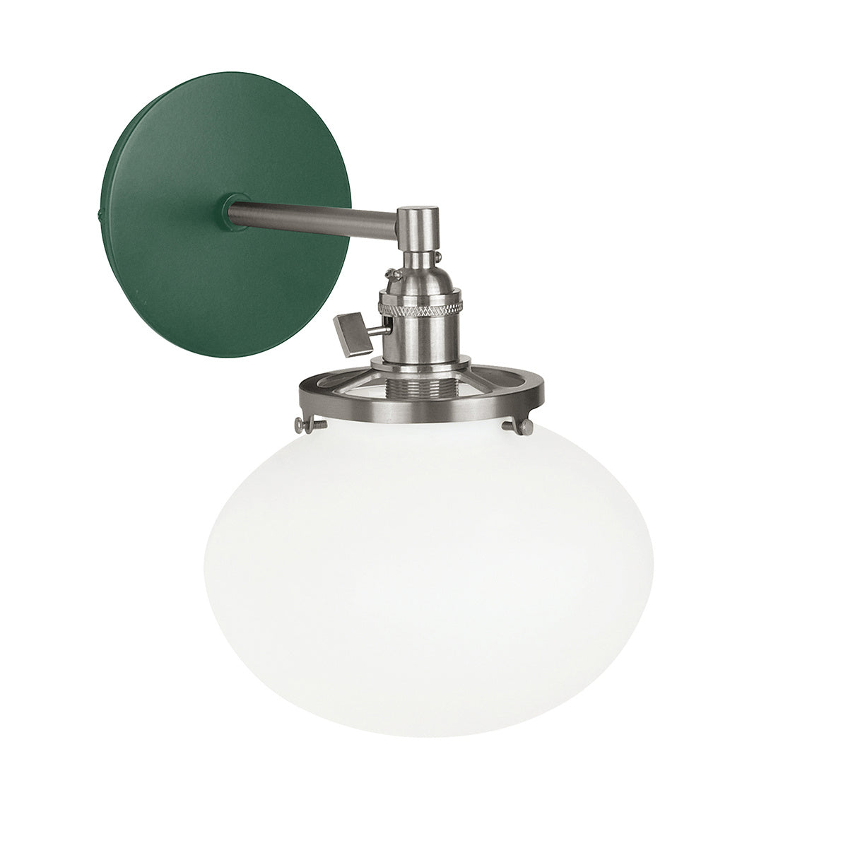 Montclair Light Works - SCM411-42-96 - One Light Wall Sconce - Uno - Forest Green with Brushed Nickel