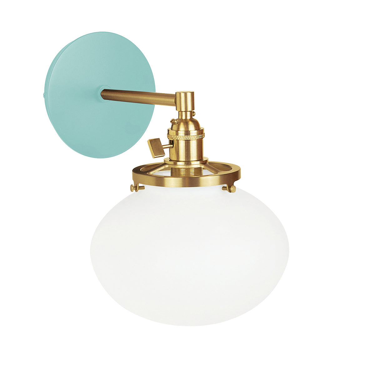 Montclair Light Works - SCM411-48-91 - One Light Wall Sconce - Uno - Sea Green with Brushed Brass