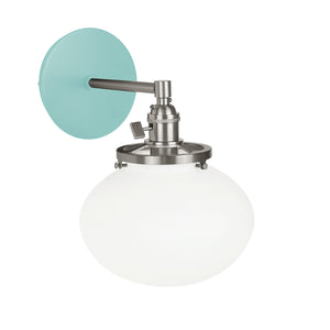 Montclair Light Works - SCM411-48-96 - One Light Wall Sconce - Uno - Sea Green with Brushed Nickel