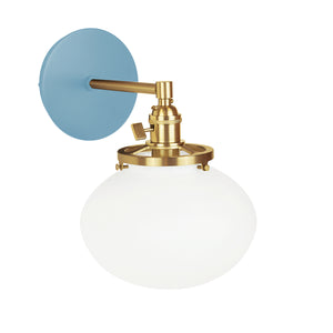 Montclair Light Works - SCM411-54-91 - One Light Wall Sconce - Uno - Light Blue with Brushed Brass