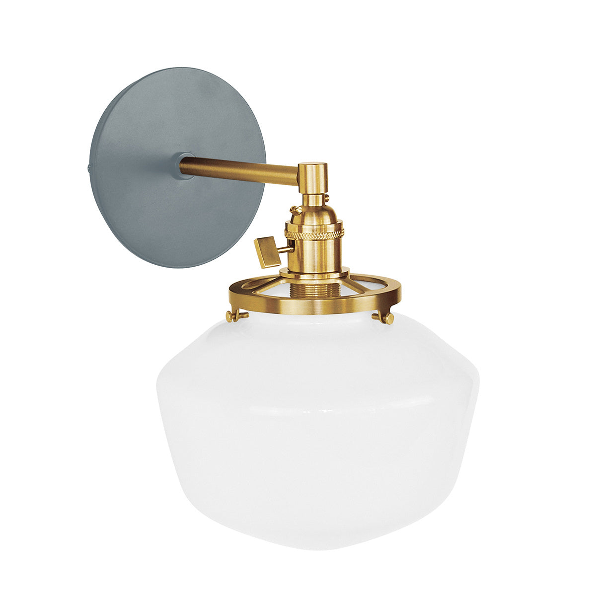 Montclair Light Works - SCM413-40-91 - One Light Wall Sconce - Uno - Slate Gray with Brushed Brass