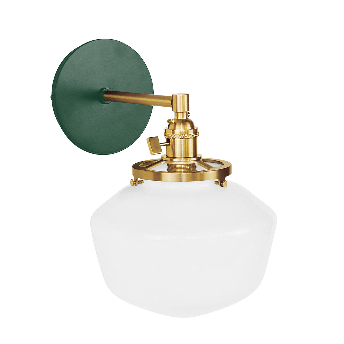 Montclair Light Works - SCM413-42-91 - One Light Wall Sconce - Uno - Forest Green with Brushed Brass