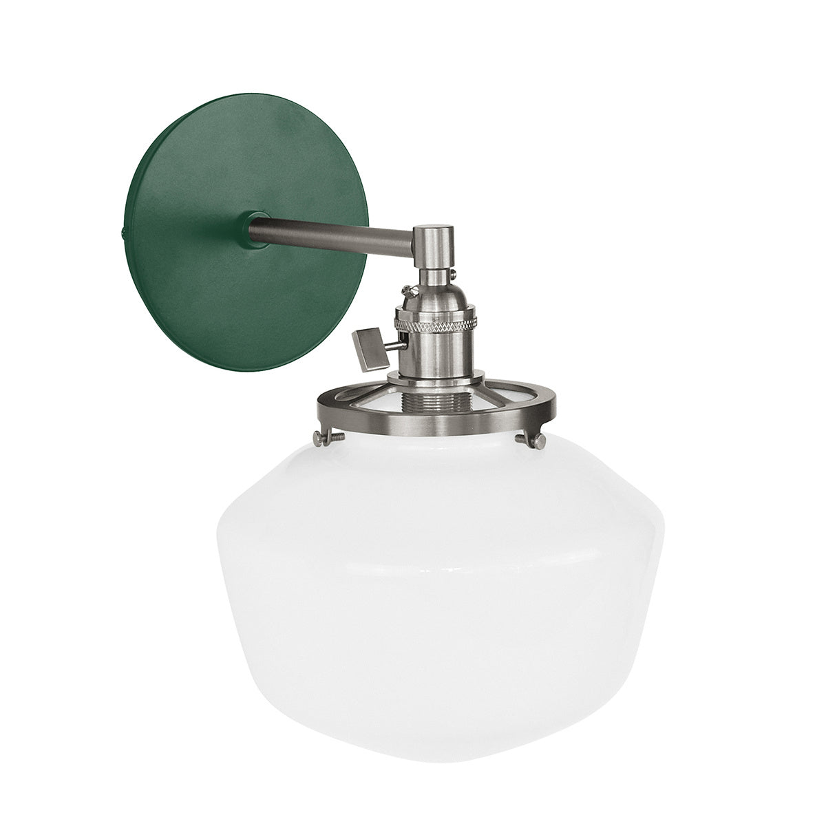 Montclair Light Works - SCM413-42-96 - One Light Wall Sconce - Uno - Forest Green with Brushed Nickel