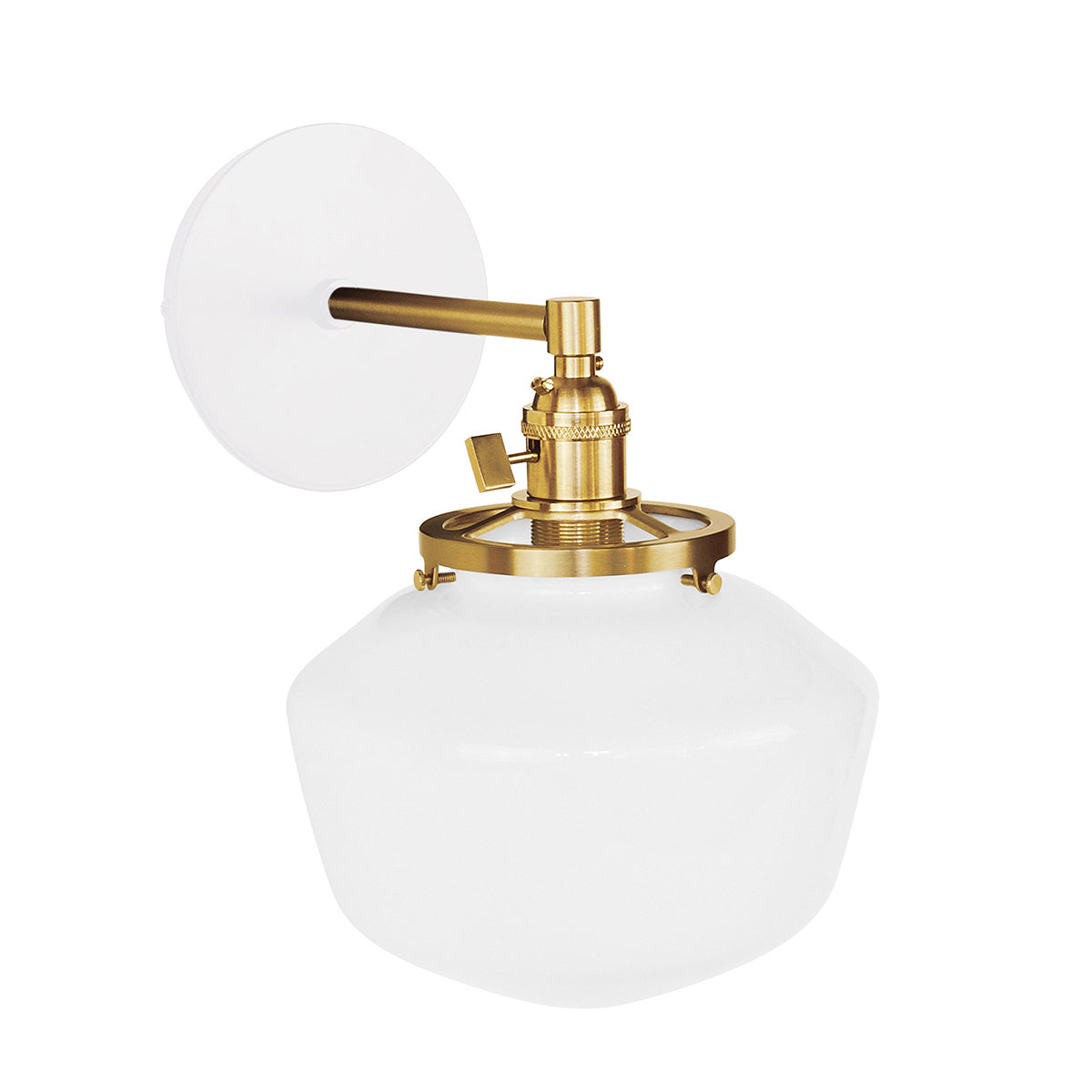 Montclair Light Works - SCM413-44-91 - One Light Wall Sconce - Uno - White with Brushed Brass