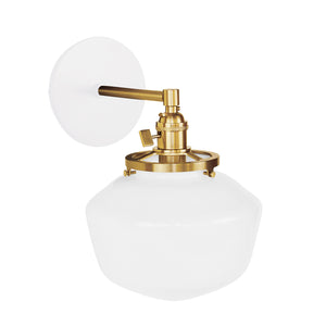 Montclair Light Works - SCM413-44-91 - One Light Wall Sconce - Uno - White with Brushed Brass