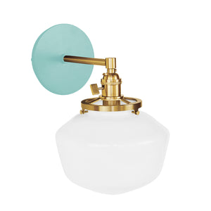 Montclair Light Works - SCM413-48-91 - One Light Wall Sconce - Uno - Sea Green with Brushed Brass