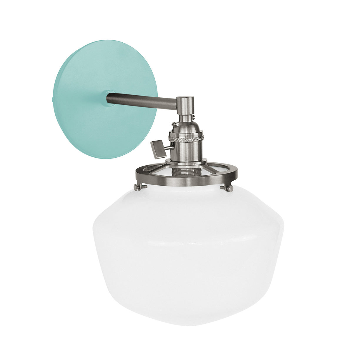 Montclair Light Works - SCM413-48-96 - One Light Wall Sconce - Uno - Sea Green with Brushed Nickel