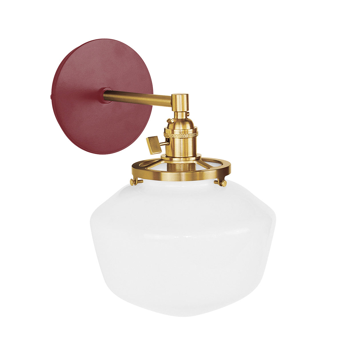 Montclair Light Works - SCM413-55-91 - One Light Wall Sconce - Uno - Barn Red with Brushed Brass