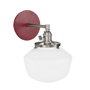 Montclair Light Works - SCM413-55-96 - One Light Wall Sconce - Uno - Barn Red with Brushed Nickel