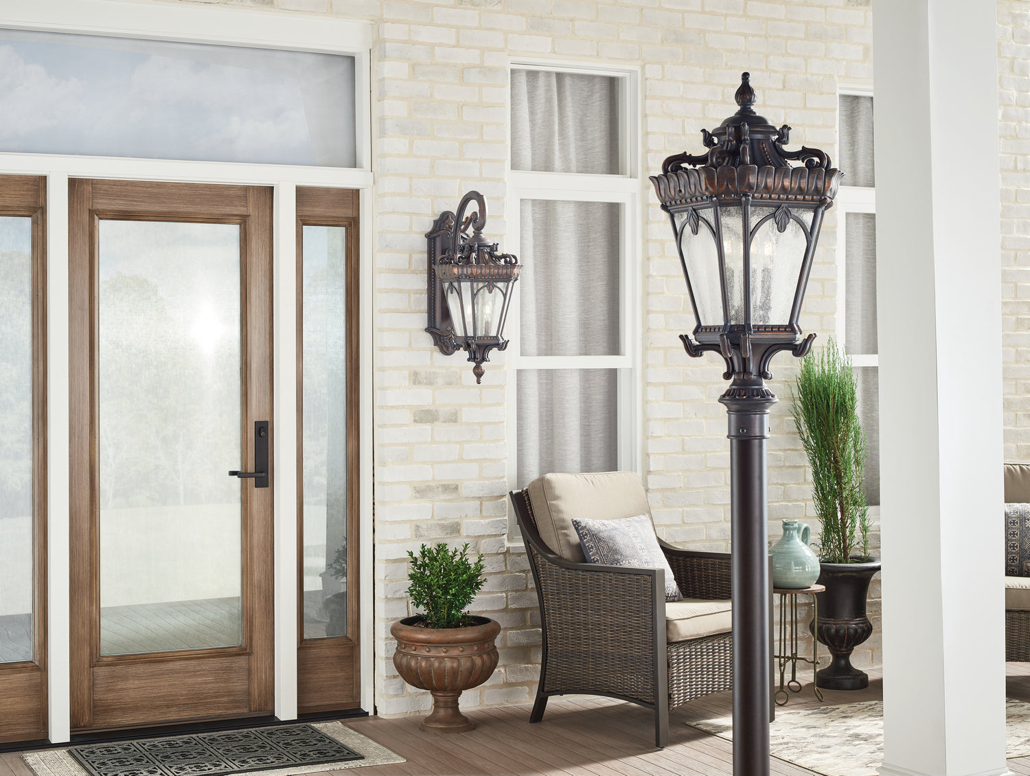 Kichler - 9559LD - Four Light Outdoor Post Mount - Tournai - Londonderry