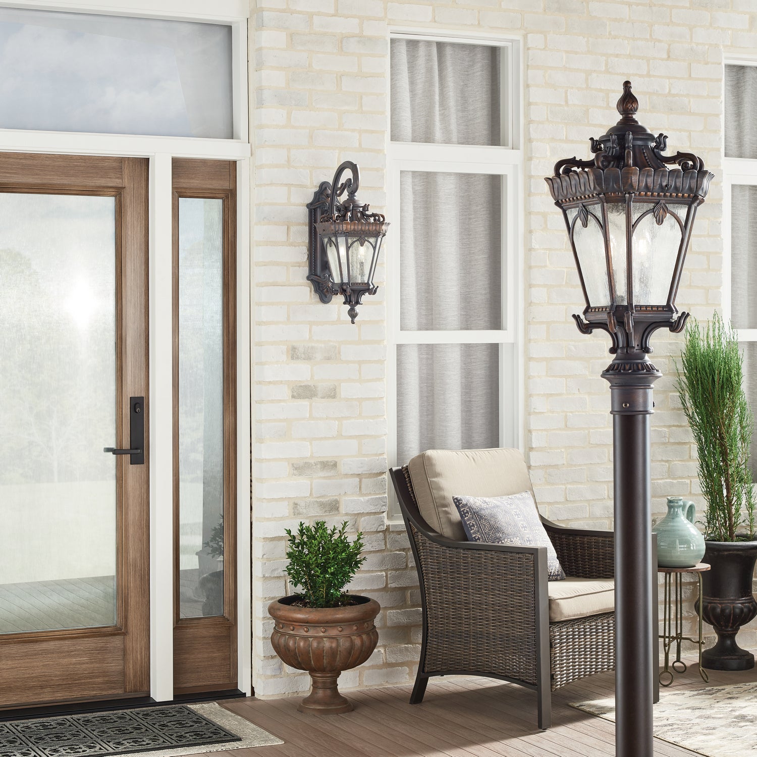 Kichler - 9558LD - Three Light Outdoor Post Mount - Tournai - Londonderry