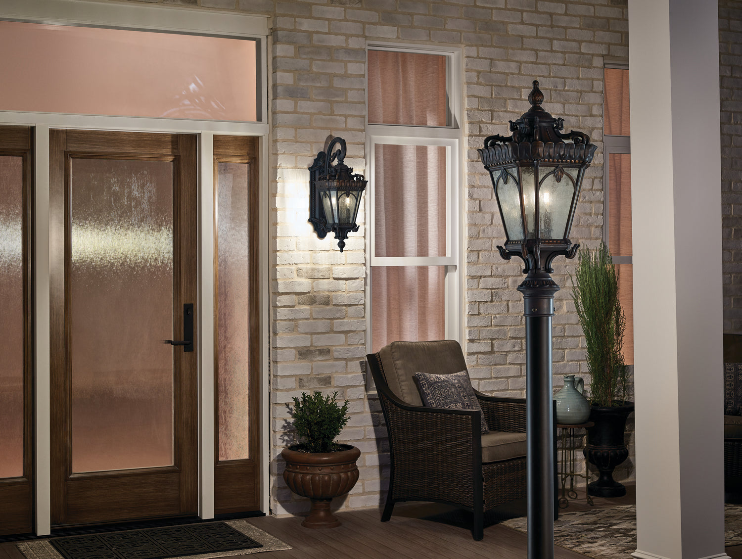 Kichler - 9558LD - Three Light Outdoor Post Mount - Tournai - Londonderry