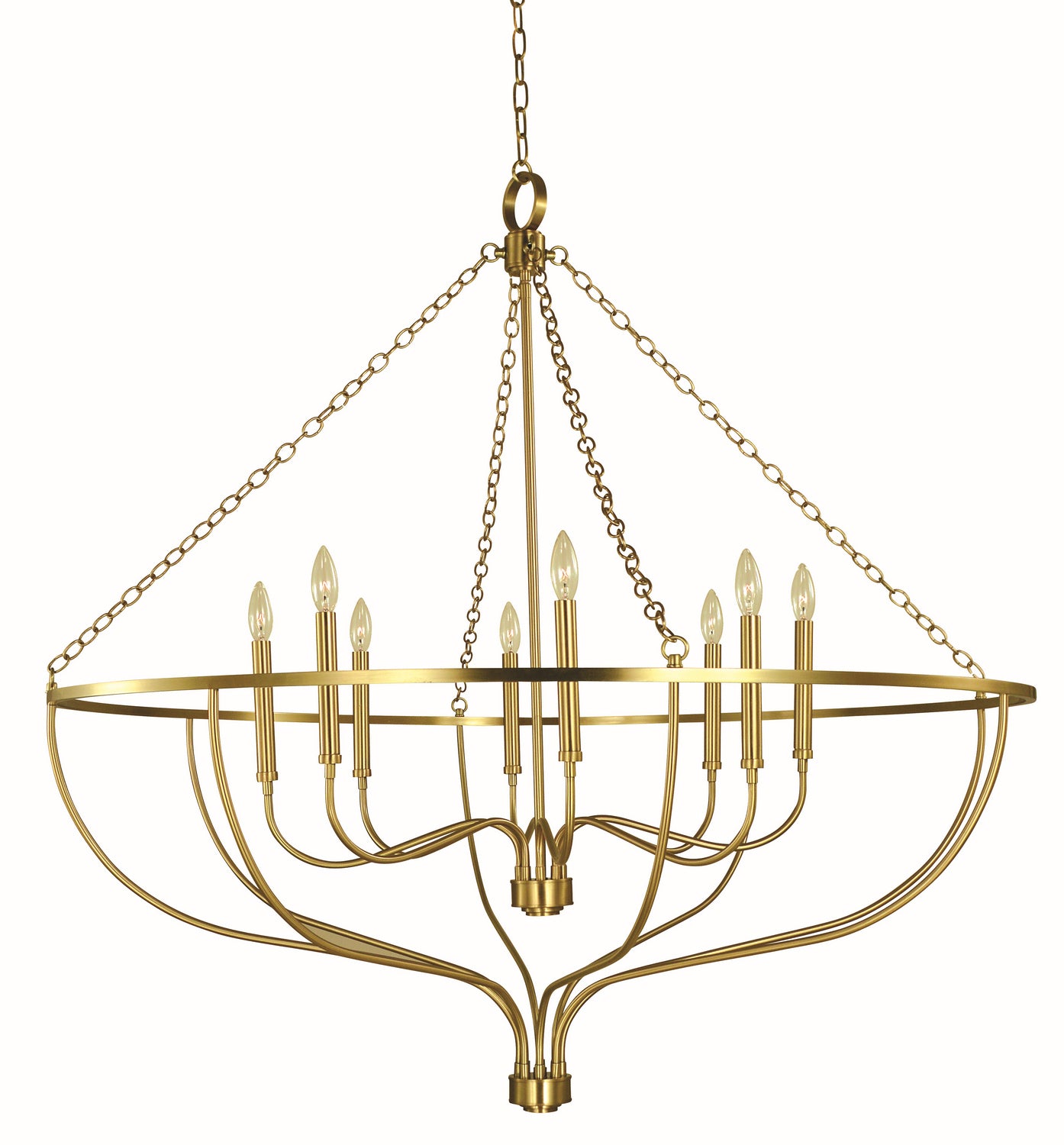 Framburg - 5688 BR - Eight Light Foyer Chandelier - West Town - Brushed Brass