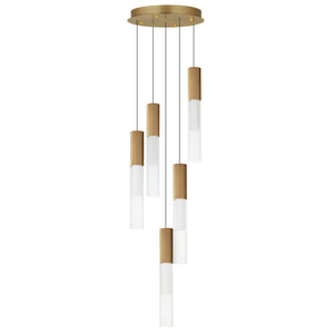 ET2 - E11015-144GLD - LED Pendant - Reeds - Gold