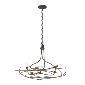 Hubbardton Forge - 101620-SKT-07 - Six Light Chandelier - Wisp - Dark Smoke