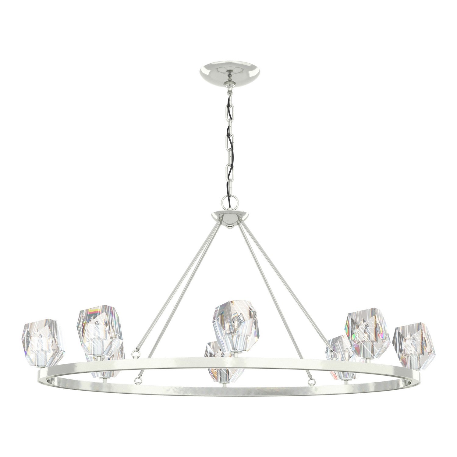 Hubbardton Forge - 105021-SKT-85-CR - Eight Light Chandelier - Gatsby - Sterling