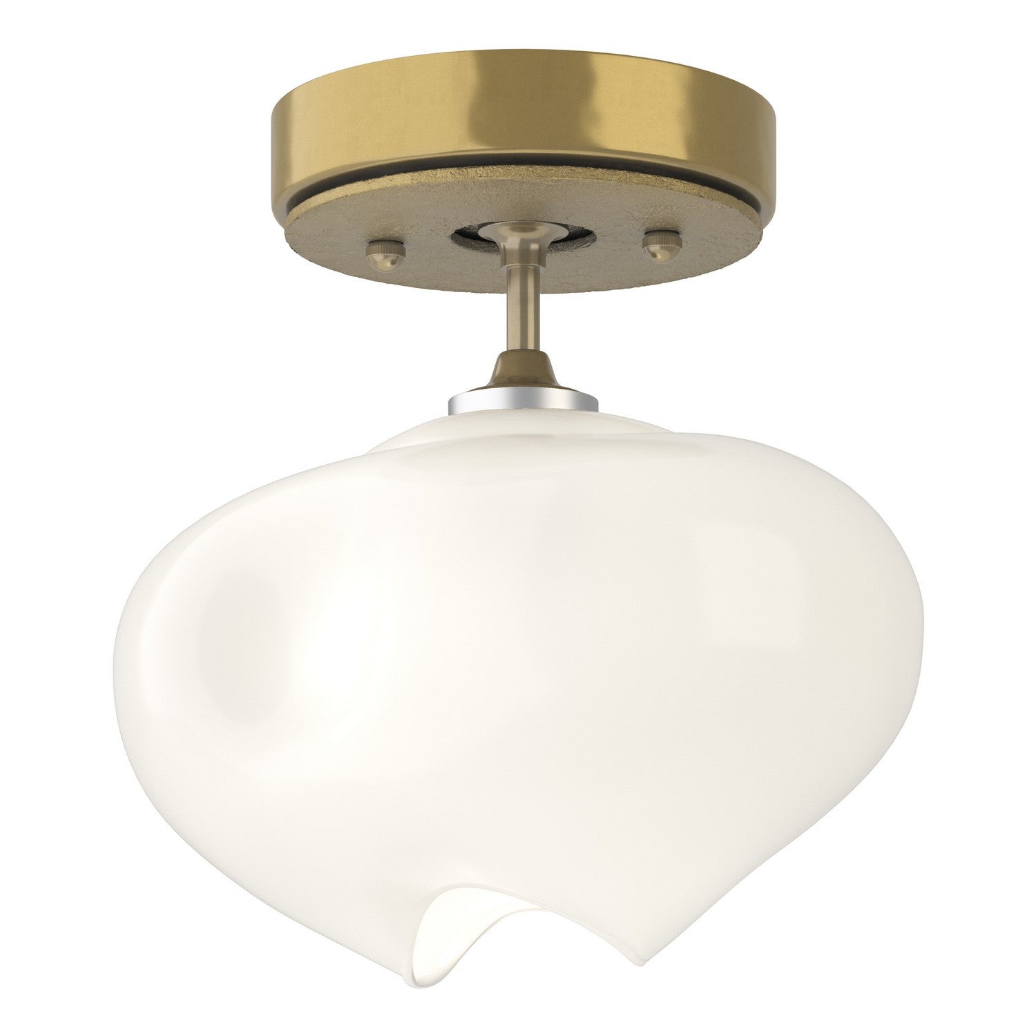 Hubbardton Forge - 121372-SKT-86-86-FD0710 - Ume 1-Light Semi-Flush - Ume - Modern Brass
