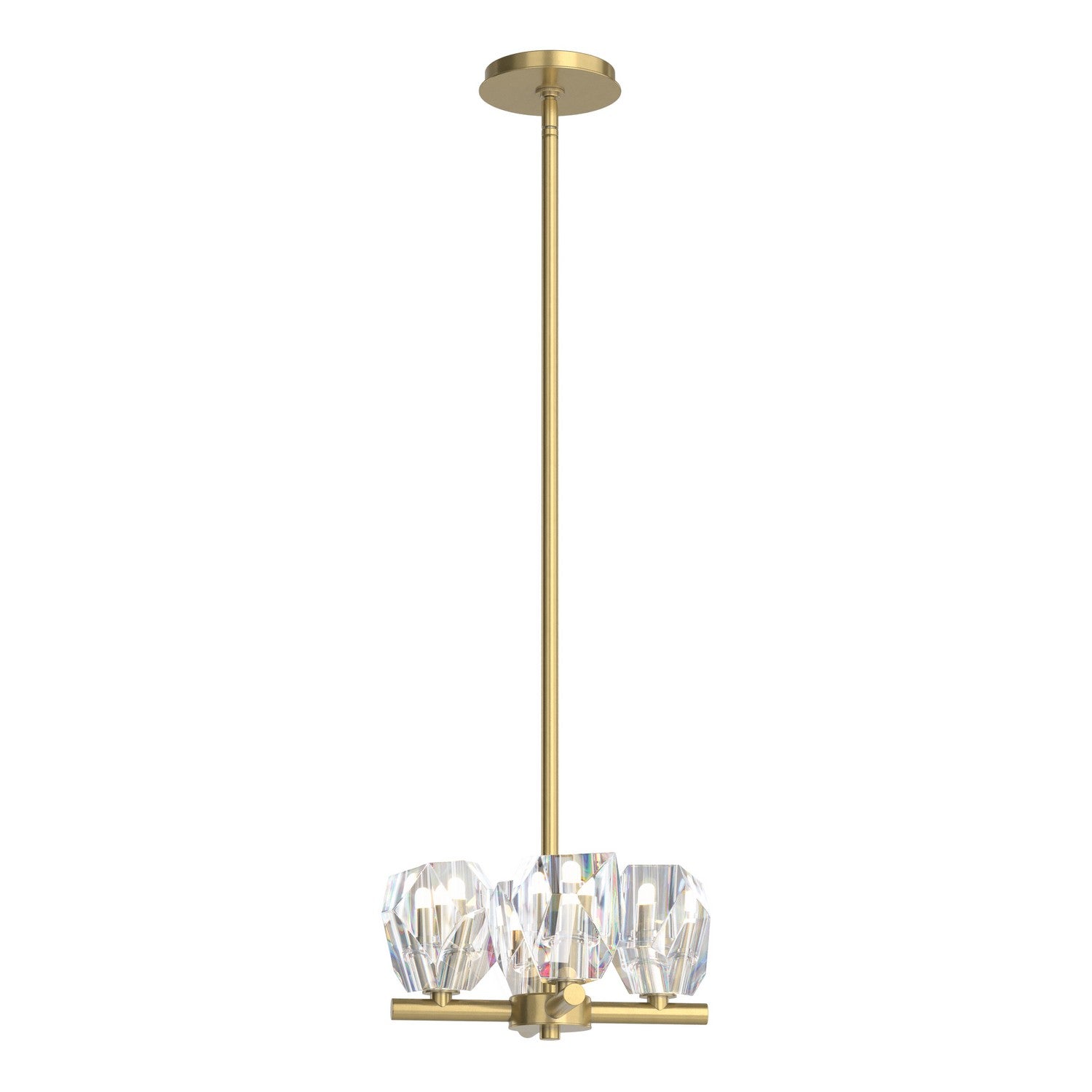 Hubbardton Forge - 131061-SKT-MULT-86-CR - Four Light Semi-Flush/Pendant - Gatsby - Modern Brass