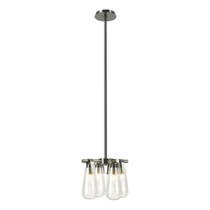 Hubbardton Forge - 131062-SKT-MULT-85-ZM0718 - Four Light Semi-Flush/Pendant - Eos - Sterling