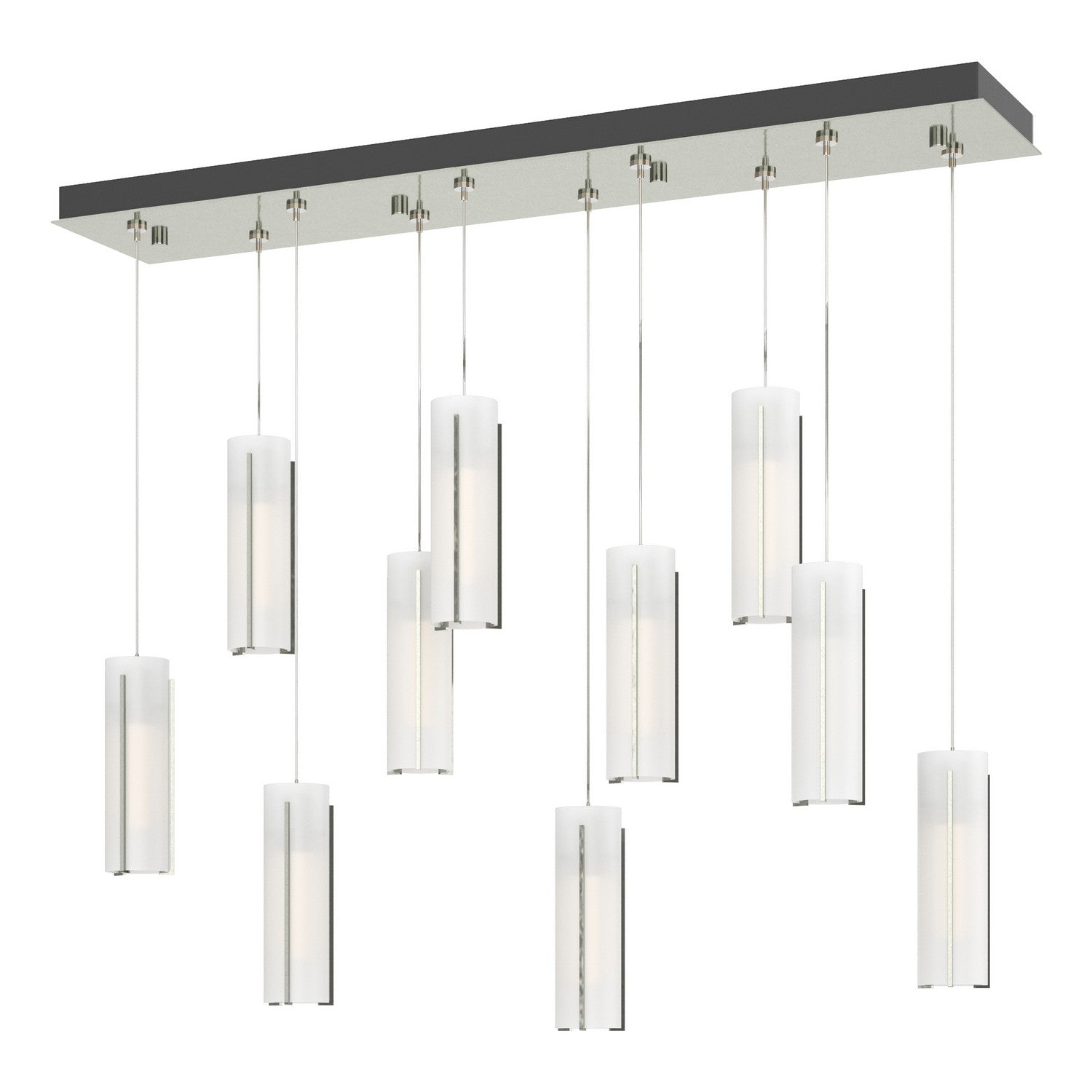 Hubbardton Forge - 131204-SKT-STND-85-GG0065 - Exos Glass 10-Light Pendant - Exos Glass - Sterling