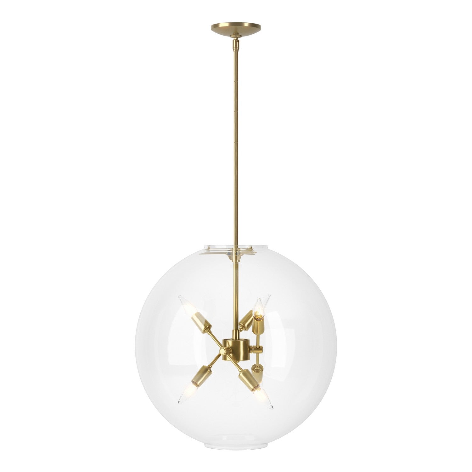 Hubbardton Forge - 134410-SKT-MULT-86-ZM0497 - Six Light Pendant - Sfera - Modern Brass