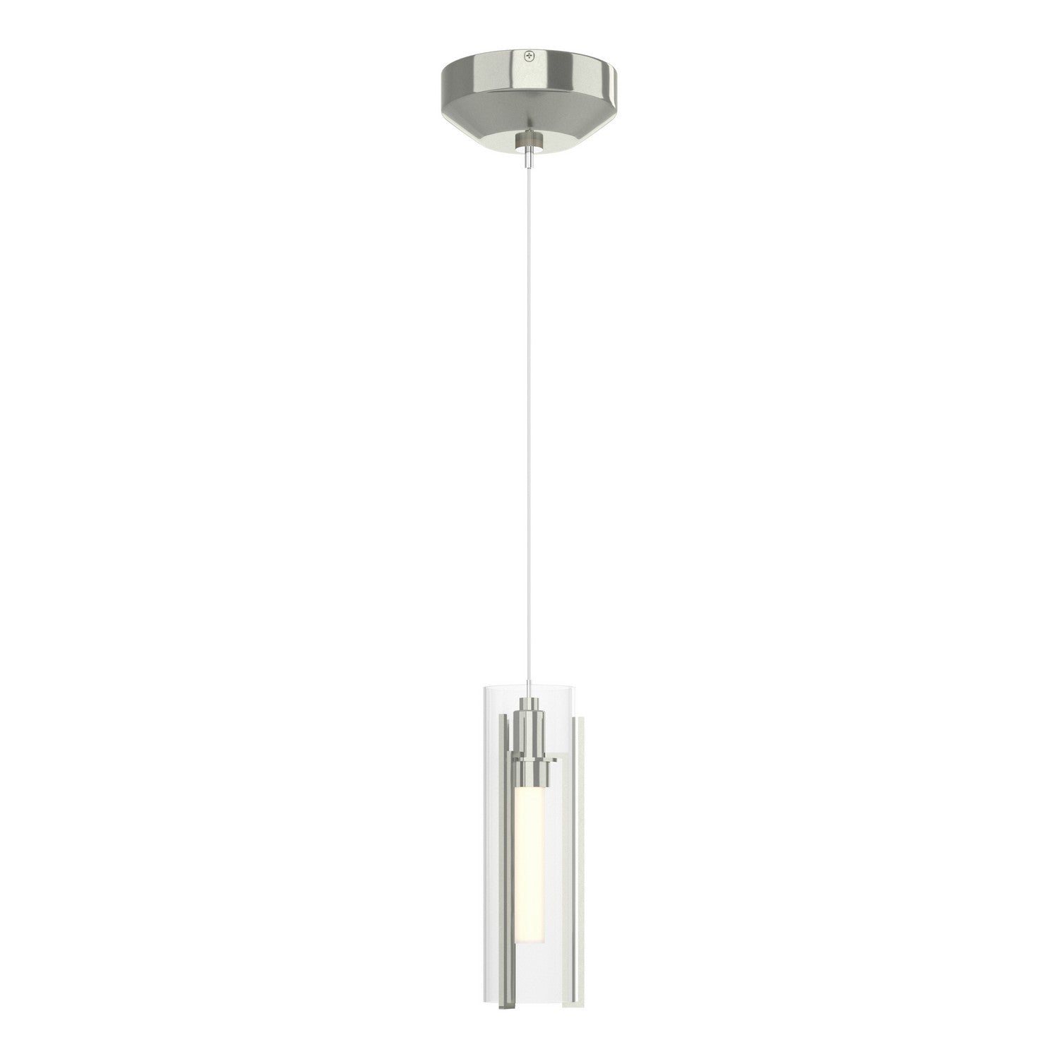 Hubbardton Forge - 161180-SKT-STND-85-ZM0065 - Exos Glass Low Voltage Mini Pendant - Exos Glass - Sterling