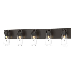 Hubbardton Forge - 201333-SKT-14-ZM0718 - Five Light Bath Sconce - Eos - Oil Rubbed Bronze