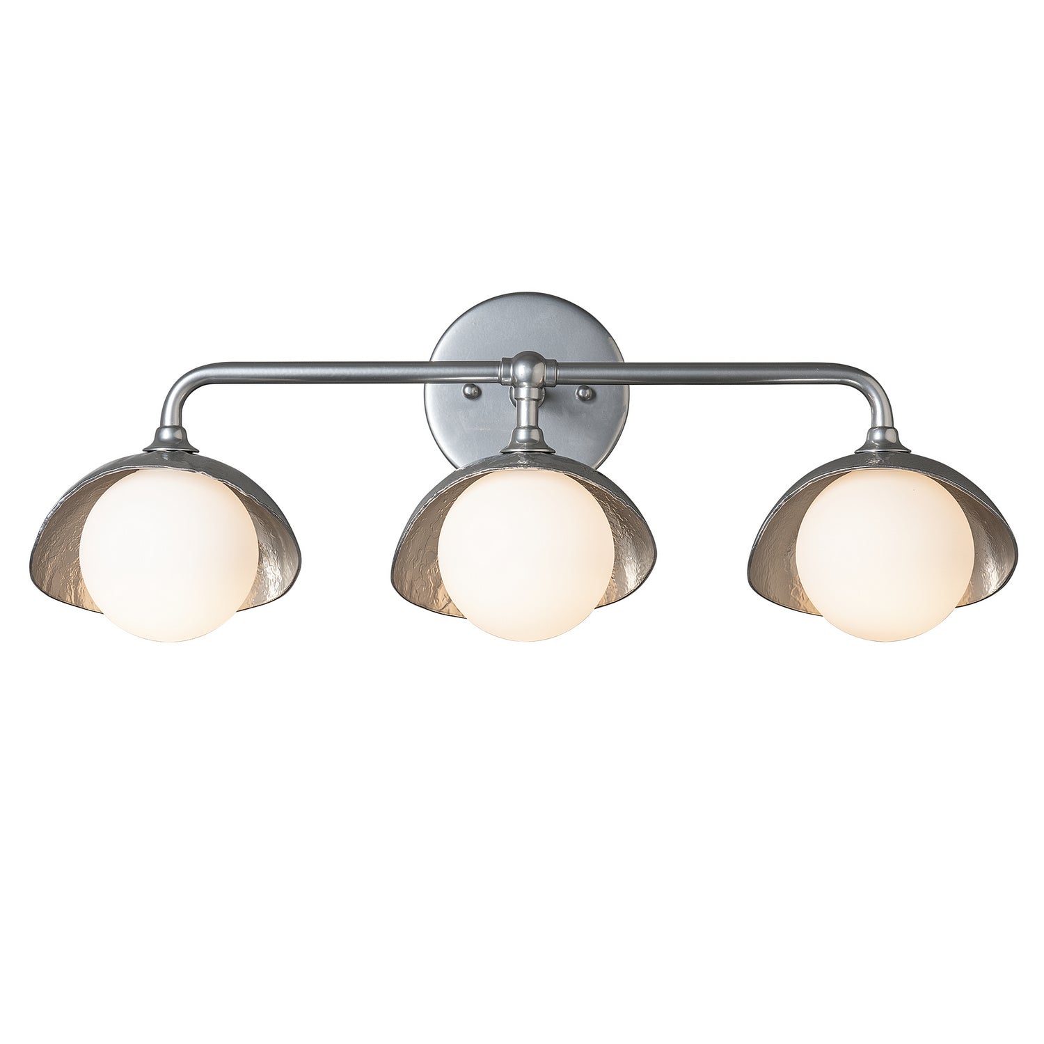 Hubbardton Forge - 201373-SKT-85-85-GG0711 - Three Light Bath Sconce - Brooklyn - Sterling