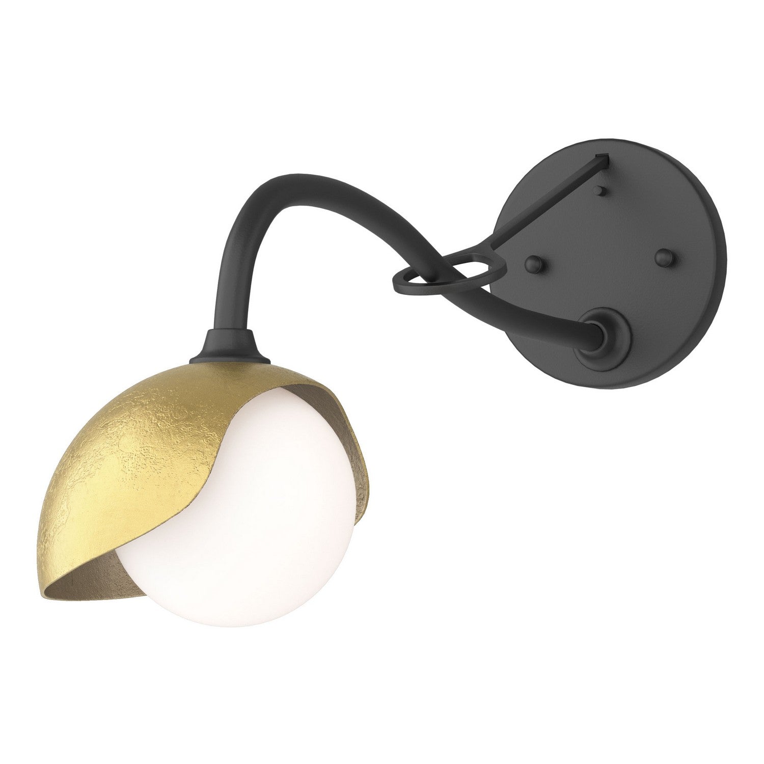 Hubbardton Forge - 201376-SKT-10-86-GG0711 - One Light Wall Sconce - Brooklyn - Black