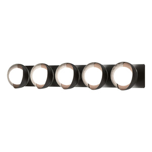 Hubbardton Forge - 201379-SKT-14-85-GG0711 - Five Light Bath Sconce - Brooklyn - Oil Rubbed Bronze