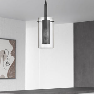 Dainolite Ltd - 30961-CM-MB - One Light Pendant - Percy - Black